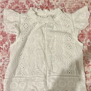 White Eyelet Top